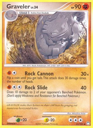 Graveler (51/123) [Mysterious Treasures] Normal - Uncommon
