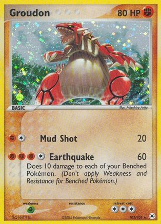 Groudon (102/101) [Hidden Legends] Holofoil - Secret Rare