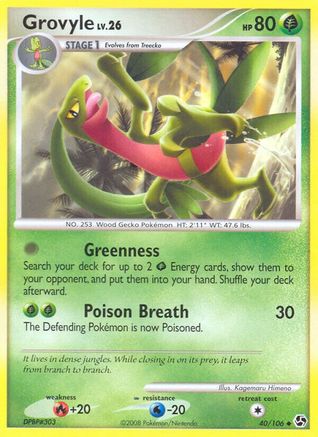 Grovyle (40/106) [Great Encounters] Reverse Holofoil - Uncommon