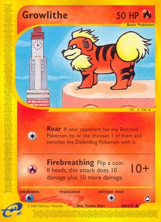 Growlithe (80/147) [Aquapolis] Normal - Common