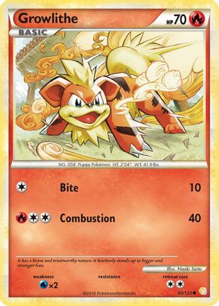 Growlithe (065/123) [HeartGold SoulSilver] Normal - Common