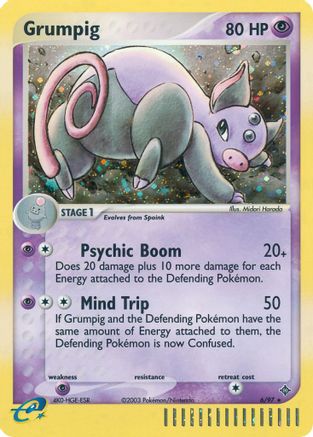 Grumpig (6/97) [Dragon] Reverse Holofoil - Holo Rare