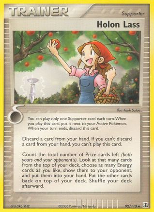 Holon Lass (092/113) [Delta Species] Reverse Holofoil - Uncommon