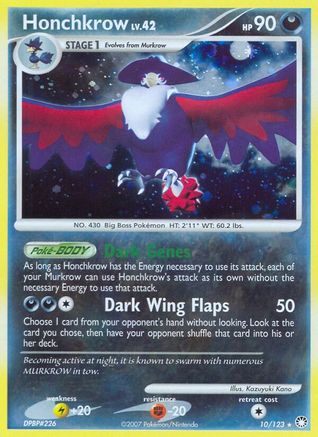 Honchkrow (10/123) [Mysterious Treasures] Holofoil - Holo Rare