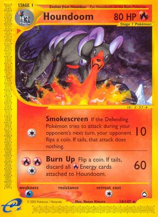 Houndoom (14/147) [Aquapolis] Reverse Holofoil - Rare
