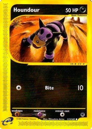 Houndour (113/165) [Expedition] Reverse Holofoil - Common