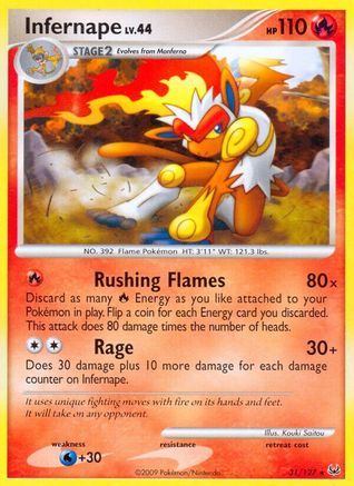 Infernape (31/127) [Platinum] Reverse Holofoil - Rare