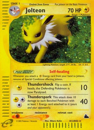 Jolteon (H12) (H12/144) [Skyridge] Holofoil - Holo Rare