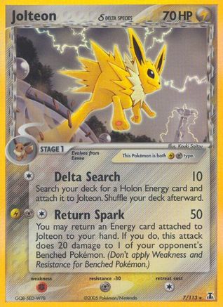 Jolteon (Delta Species) (007/113) [Delta Species] Reverse Holofoil - Holo Rare