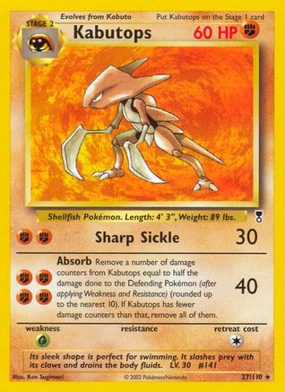 Kabutops (27/110) [Legendary Collection] Normal - Rare