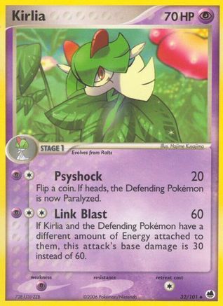 Kirlia (032/101) [Dragon Frontiers] Reverse Holofoil - Uncommon