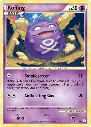 Koffing (070/123) [HeartGold SoulSilver] Reverse Holofoil - Common