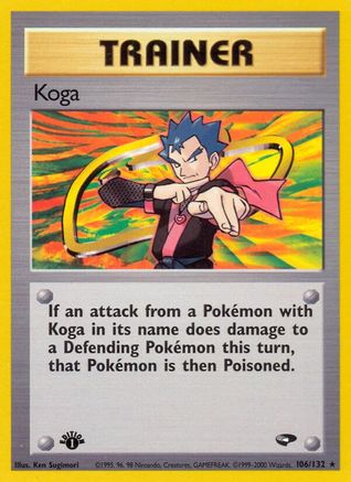 Koga (106/132) [Gym Challenge] 1st Edition - Rare