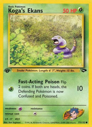 Koga's Ekans (077/132) [Gym Challenge] 1st Edition - Common