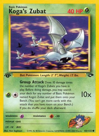 Koga's Zubat (083/132) [Gym Challenge] 1st Edition - Common