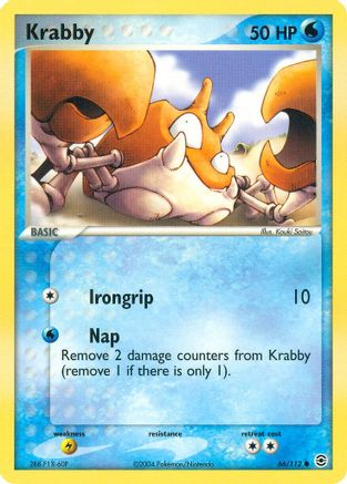 Krabby (066/112) [FireRed & LeafGreen] Reverse Holofoil - Common