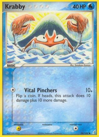 Krabby (054/100) [Crystal Guardians] Reverse Holofoil - Common