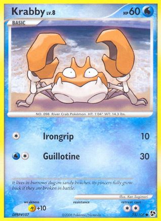 Krabby (75/106) [Great Encounters] Reverse Holofoil - Common