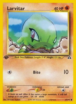 Larvitar (057/75) [Neo Discovery] 1st Edition - Common