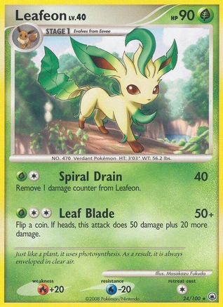 Leafeon (24)  - Reverse Holofoil Majestic Dawn - Rare