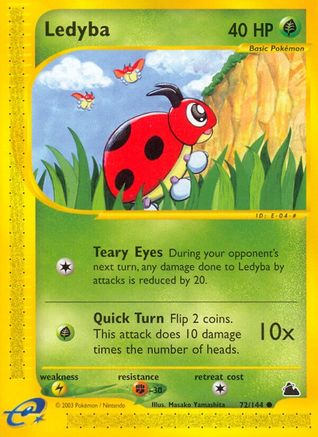 Ledyba (72)  - Reverse Holofoil Skyridge - Common