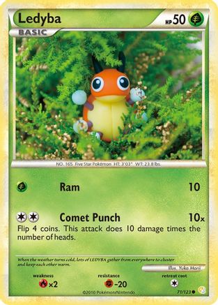Ledyba 071  HeartGold SoulSilver - Common