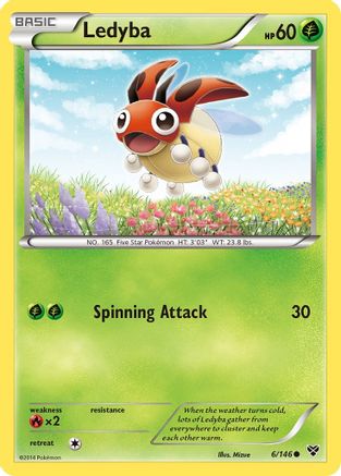 Ledyba  - Reverse Holofoil XY Base Set - Common
