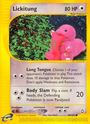 Lickitung  - Reverse Holofoil Aquapolis - Common