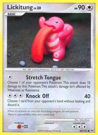 Lickitung 080  - Reverse Holofoil Platinum - Common