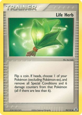 Life Herb  - Reverse Holofoil FireRed & LeafGreen - Uncommon