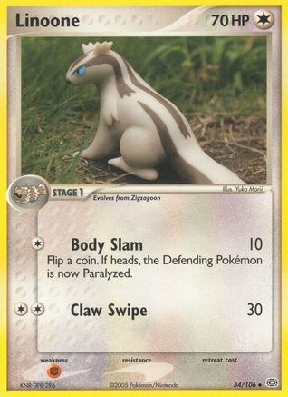 Linoone  - Reverse Holofoil Emerald - Uncommon