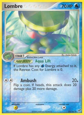 Lombre - 033/107/107  - Reverse Holofoil Deoxys - Uncommon
