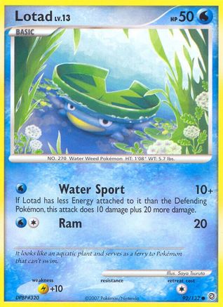 Lotad 092  Secret Wonders - Common