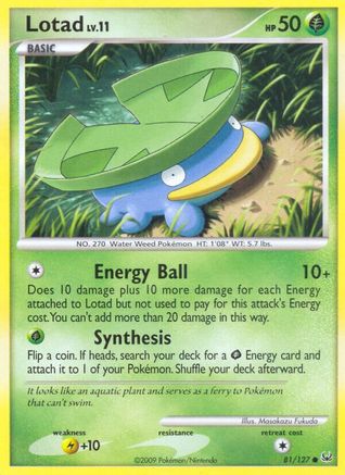 Lotad 081  Platinum - Common