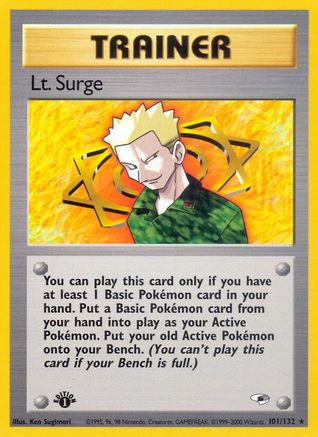 Lt. Surge (101) (101) 101  - 1st Edition Gym Heroes - Rare