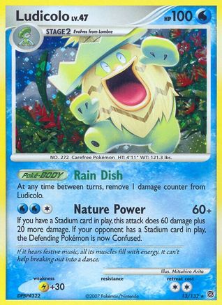 Ludicolo/132  - Reverse Holofoil Secret Wonders - Holo Rare