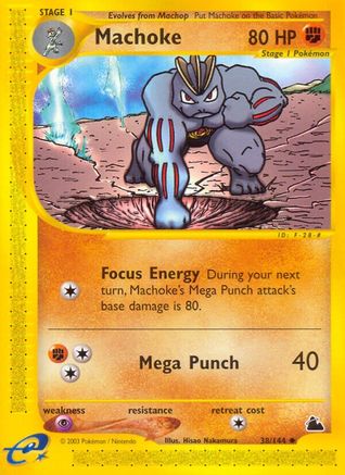 Machoke  - Reverse Holofoil Skyridge - Uncommon