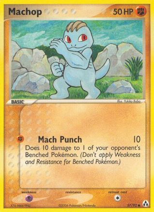 Machop/92  - Reverse Holofoil Legend Maker - Common