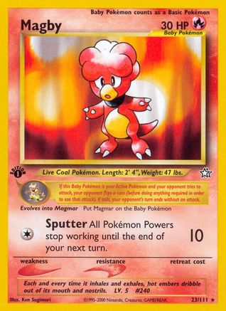 Magby 023  - 1st Edition Neo Genesis - Rare