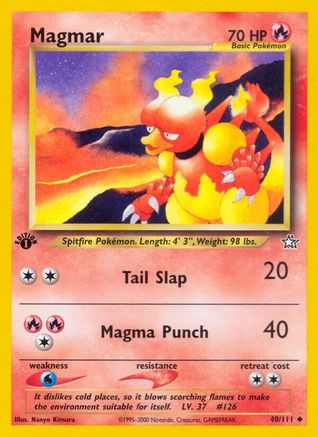 Magmar 040  - 1st Edition Neo Genesis - Uncommon
