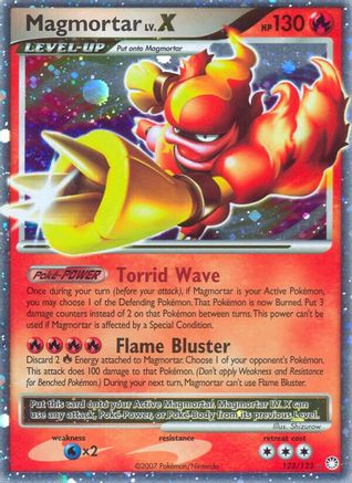 Magmortar Lv.X/123  - Holofoil Mysterious Treasures - Ultra Rare