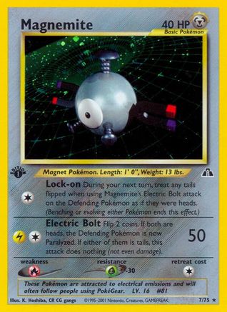 Magnemite (7)/75  - 1st Edition Holofoil Neo Discovery - Holo Rare