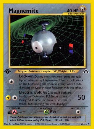 Magnemite (26)  - 1st Edition Neo Discovery - Rare