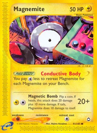 Magnemite (91) (91) 091  Aquapolis - Common