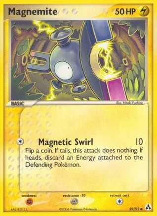Magnemite 059  - Reverse Holofoil Legend Maker - Common