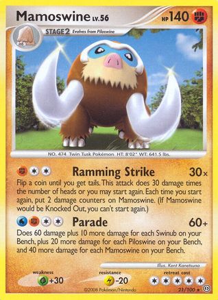 Mamoswine 021/100  - Reverse Holofoil Stormfront - Rare