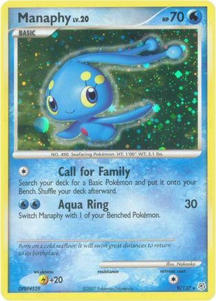 Manaphy 009  - Holofoil Diamond and Pearl - Holo Rare