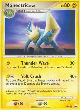 Manectric  - Reverse Holofoil Majestic Dawn - Uncommon