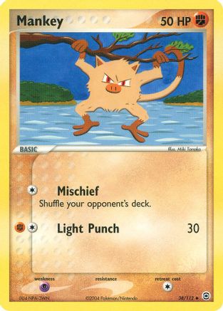 Mankey  - Reverse Holofoil FireRed & LeafGreen - Uncommon