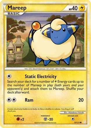 Mareep 073  HeartGold SoulSilver - Common